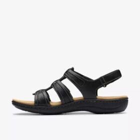 Sandales plates Laurieann Ivy en cuir noir pour femme