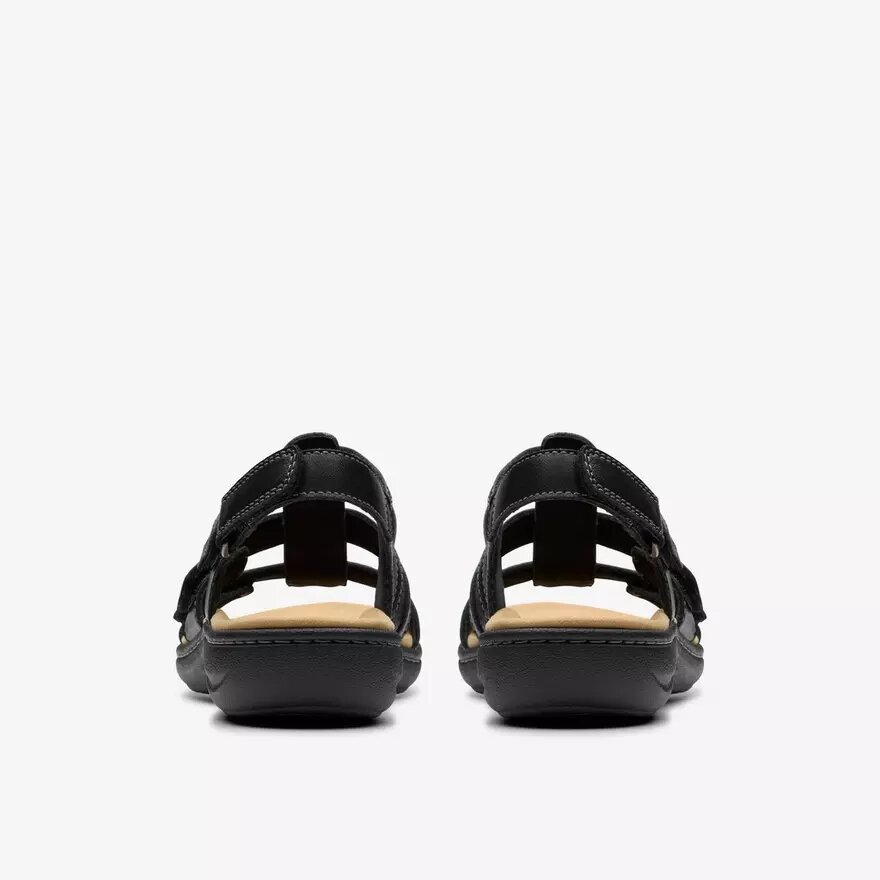 Sandales plates Laurieann Ivy en cuir noir pour femme Sandales plates Laurieann Ivy en cuir noir pour femme