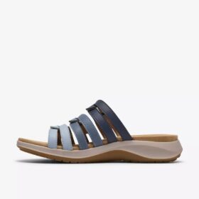 Sandales plates Maelynn Abby bleues pour femme
