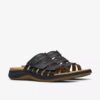 Sandales plates Maelynn Abby en cuir noir pour femme Sandales plates Maelynn Abby en cuir noir pour femme