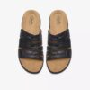Sandales plates Maelynn Abby en cuir noir pour femme Sandales plates Maelynn Abby en cuir noir pour femme