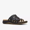 Sandales plates Maelynn Abby en cuir noir pour femme Sandales plates Maelynn Abby en cuir noir pour femme