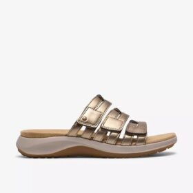Sandales plates Maelynn Abby Gold Metallic pour femme