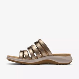 Sandales plates Maelynn Abby Gold Metallic pour femme