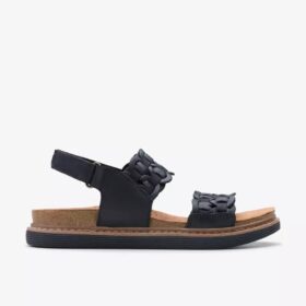Sandales plates mixtes Arwell Glide noires pour femme