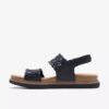 Sandales plates mixtes Arwell Glide noires pour femme Sandales plates mixtes Arwell Glide noires pour femme