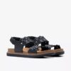 Sandales plates mixtes Arwell Glide noires pour femme Sandales plates mixtes Arwell Glide noires pour femme