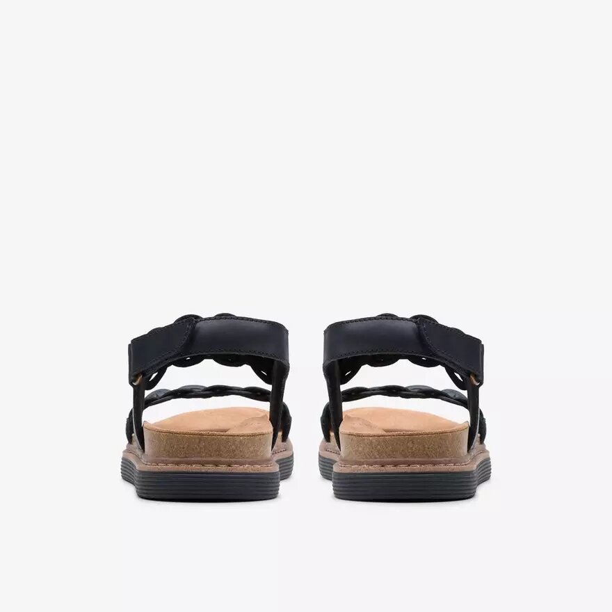 Sandales plates mixtes Arwell Glide noires pour femme Sandales plates mixtes Arwell Glide noires pour femme