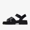 Sandales plates Orinoco3 Cross en cuir noir pour femme Sandales plates Orinoco3 Cross en cuir noir pour femme