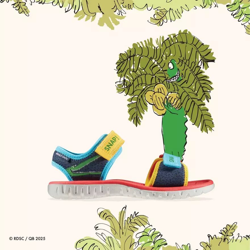 Sandales plates pour enfants « Surfing Ace » à imprimé bleu marine Sandales plates pour enfants « Surfing Ace » à imprimé bleu marine