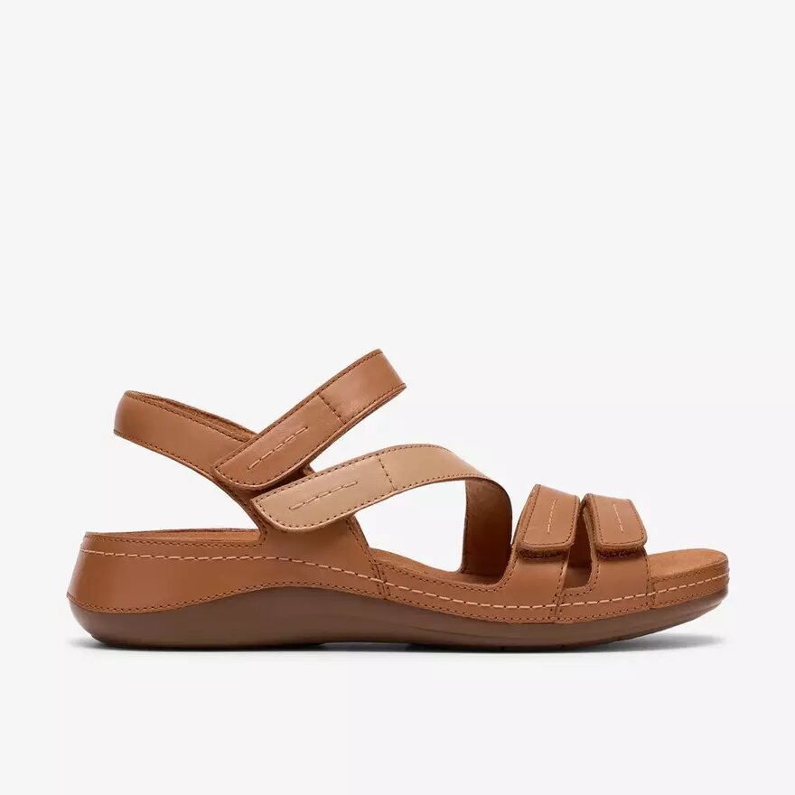 Sandales plates pour femme Cecily Mix, combinaison de couleurs beiges Sandales plates pour femme Cecily Mix, combinaison de couleurs beiges