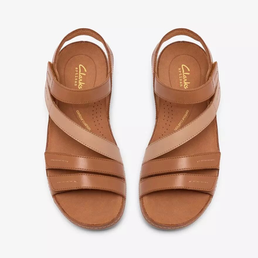 Sandales plates pour femme Cecily Mix, combinaison de couleurs beiges Sandales plates pour femme Cecily Mix, combinaison de couleurs beiges
