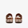 Sandales plates pour femme Cecily Step en cuir champagne Sandales plates pour femme Cecily Step en cuir champagne