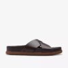 Sandales plates pour homme Torford Cross en cuir marron Sandales plates pour homme Torford Cross en cuir marron