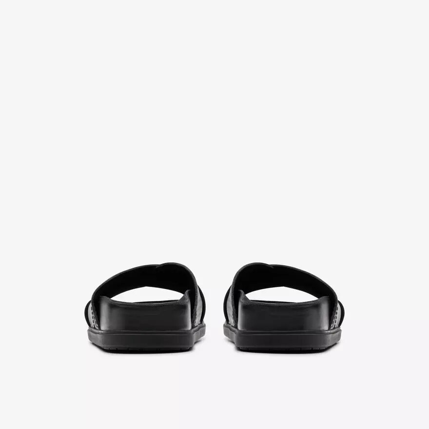 Sandales plates Torford Cross en cuir noir pour homme Sandales plates Torford Cross en cuir noir pour homme