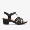 Sandales à talons Emily 2 Rose en cuir noir pour femme