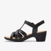 Sandales à talons Emily 2 Rose en cuir noir pour femme