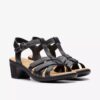 Sandales à talons Emily 2 Rose en cuir noir pour femme