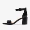 Sandales à talons en cuir noir Ezoria Mae pour femme