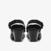 Sandales à talons en cuir noir Kymber Shine pour femme