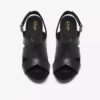 Sandales à talons en cuir noir Kymber Shine pour femme