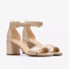 Sandales à talons Ezoria Mae Sand en cuir verni pour femme