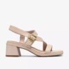 Sandales à talons Jaylan Sol en cuir blanc cassé pour femme