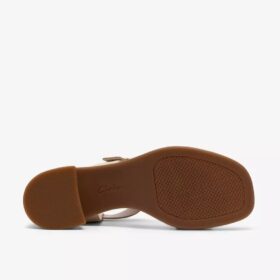 Sandales à talons Jaylan Sol en cuir blanc cassé pour femme