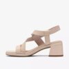 Sandales à talons Jaylan Sol en cuir blanc cassé pour femme