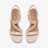Sandales à talons Jaylan Sol en cuir blanc cassé pour femme