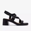 Sandales à talons Jaylan Sol en cuir noir pour femme