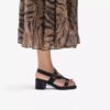 Sandales à talons Jaylan Sol en cuir noir pour femme