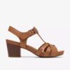 Sandales à talons Kymber Glow en cuir beige pour femme Sandales à talons Kymber Glow en cuir beige pour femme