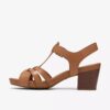 Sandales à talons Kymber Glow en cuir beige pour femme Sandales à talons Kymber Glow en cuir beige pour femme