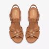 Sandales à talons Kymber Glow en cuir beige pour femme Sandales à talons Kymber Glow en cuir beige pour femme
