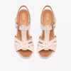 Sandales à talons Kymber Glow en cuir crème pour femme Sandales à talons Kymber Glow en cuir crème pour femme