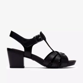 Sandales à talons Kymber Glow en cuir noir pour femme