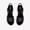 Sandales à talons Kymber Glow en cuir noir pour femme Sandales à talons Kymber Glow en cuir noir pour femme