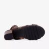 Sandales à talons Kymber Shine en cuir marron foncé pour femme Sandales à talons Kymber Shine en cuir marron foncé pour femme