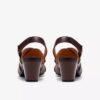 Sandales à talons Kymber Shine en cuir marron foncé pour femme Sandales à talons Kymber Shine en cuir marron foncé pour femme