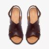 Sandales à talons Kymber Shine en cuir marron foncé pour femme Sandales à talons Kymber Shine en cuir marron foncé pour femme