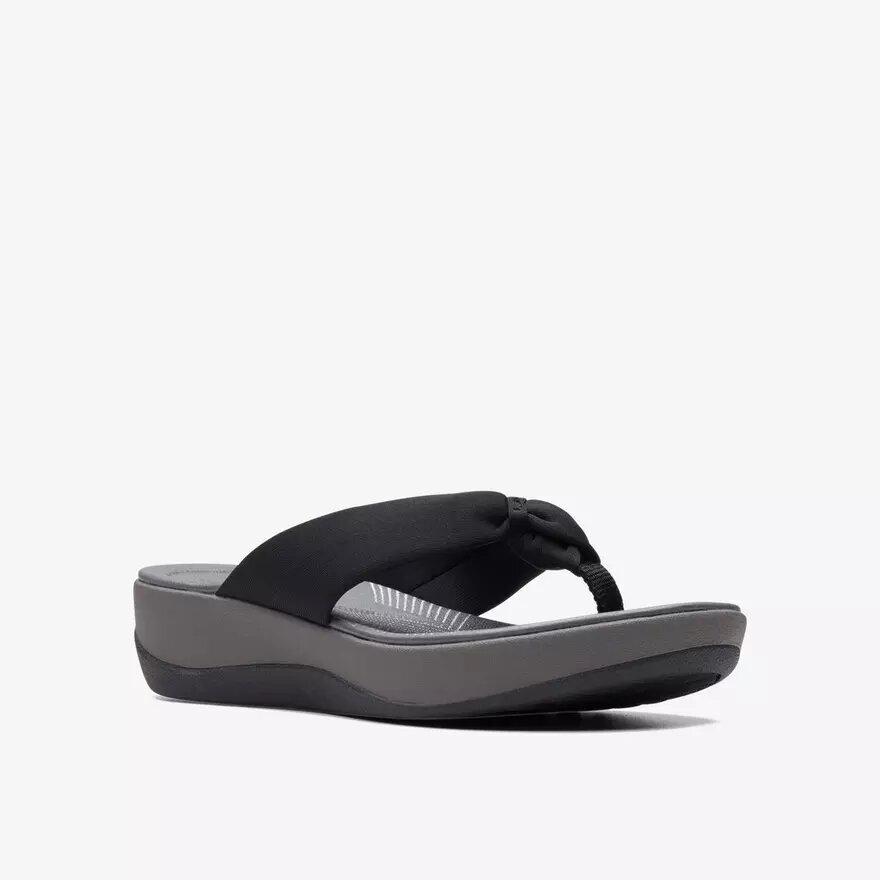 Tongs Arla Glison pour femme, en tissu noir Cloudsteppers™ Tongs Arla Glison pour femme, en tissu noir Cloudsteppers™
