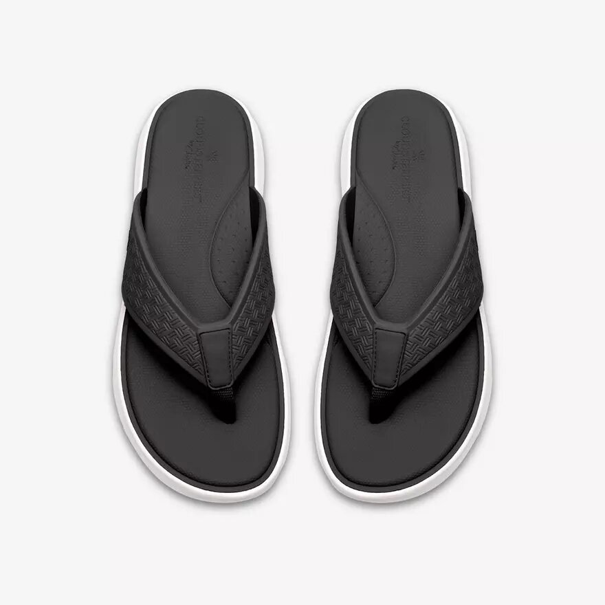 Tongs Solevana Post noires pour femme Tongs Solevana Post noires pour femme