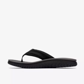 Tongs Wesley Surf en cuir noir pour homme