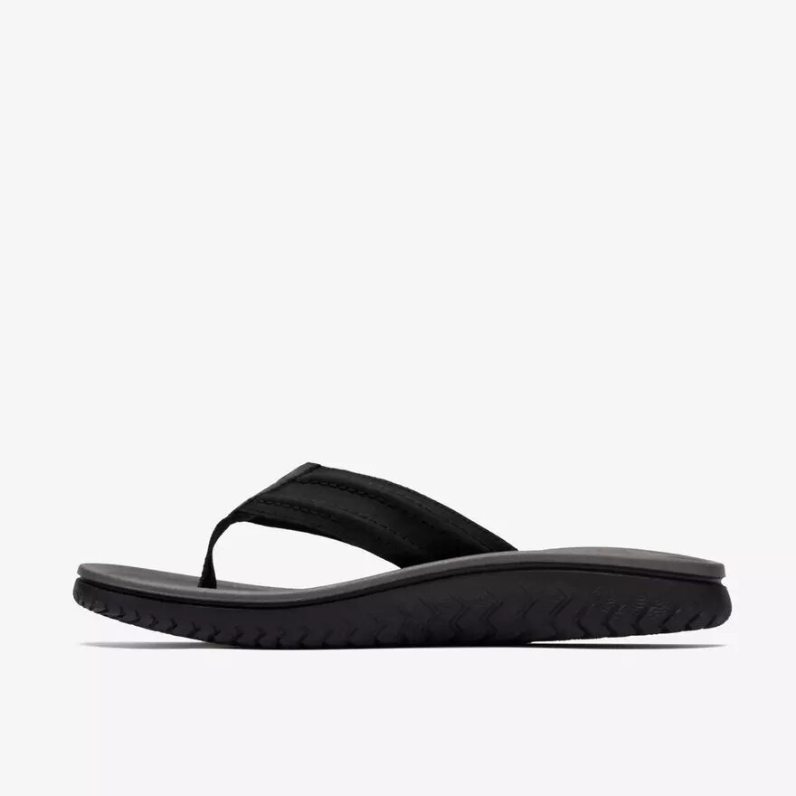 Tongs Wesley Surf en cuir noir pour homme Tongs Wesley Surf en cuir noir pour homme