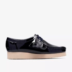 Wallabee 2604 pour femme : Wallabees en cuir verni bleu marine