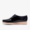 Wallabee 2604 pour femme : Wallabees en cuir verni bleu marine