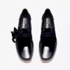 Wallabee 2604 pour femme : Wallabees en cuir verni bleu marine
