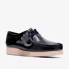 Wallabee 2604 pour femme : Wallabees en cuir verni bleu marine