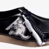 Wallabee 2604 pour femme : Wallabees en cuir verni bleu marine